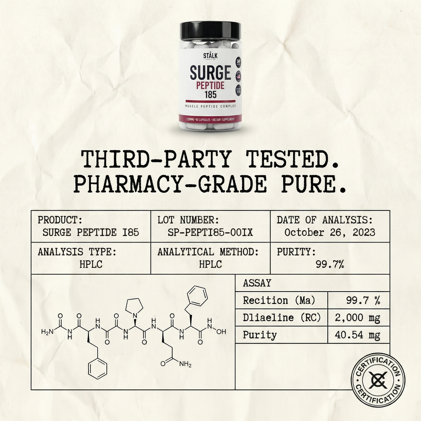 STร
LK SURGE 185โข Anabolic Muscle Complex | Build Lean Muscle 3X Faster