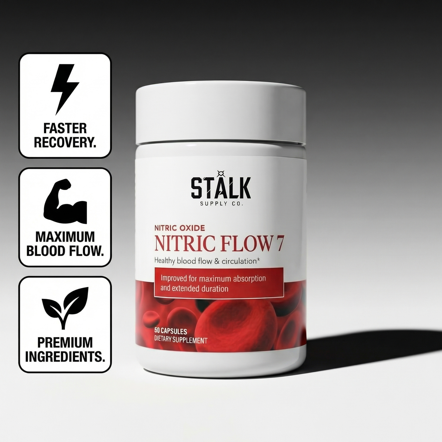NITRIC FLOW 7 - Nitric Oxide Supplements | Maximum Blood Flow, Pump & Vascularity