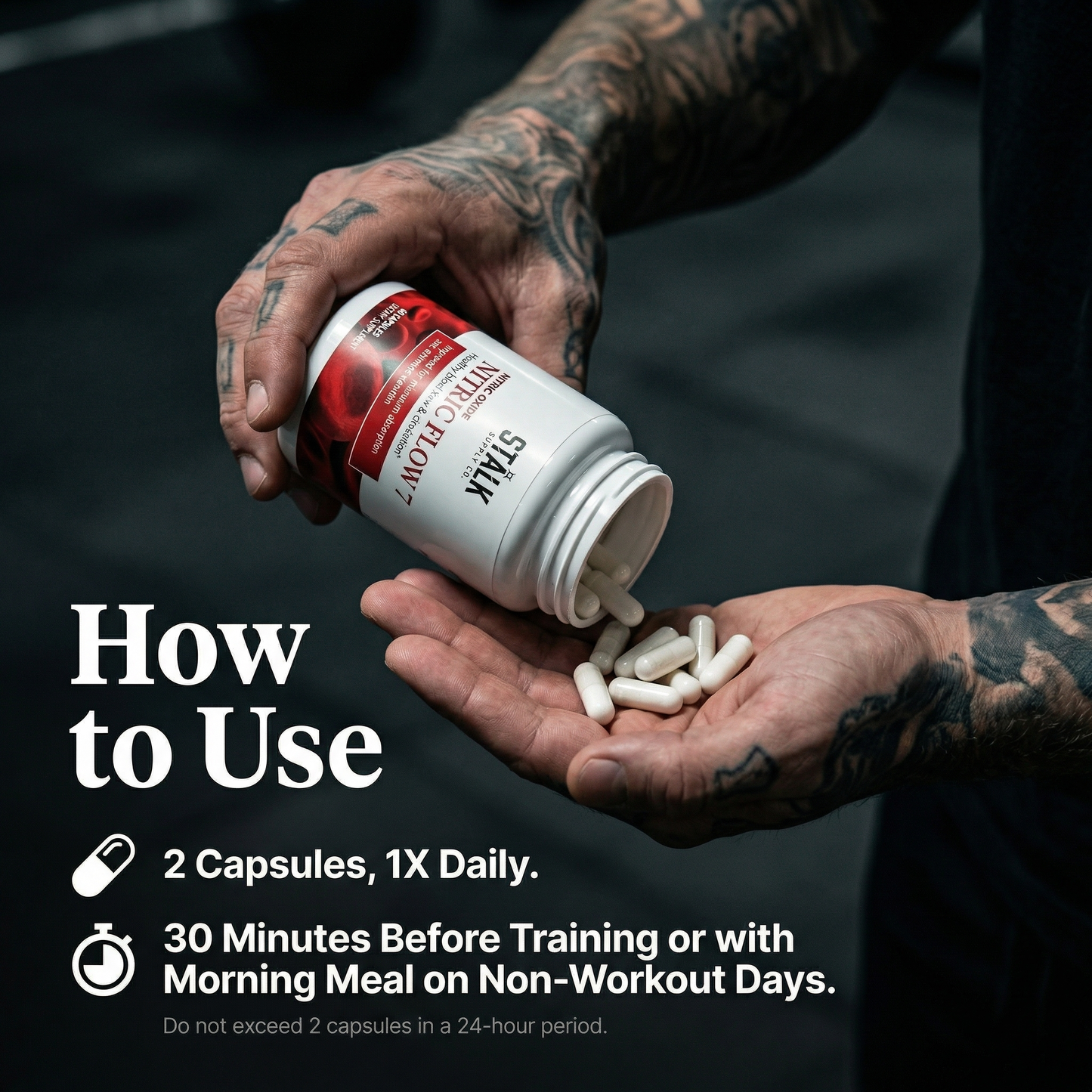 NITRIC FLOW 7 - Nitric Oxide Supplements | Maximum Blood Flow, Pump & Vascularity