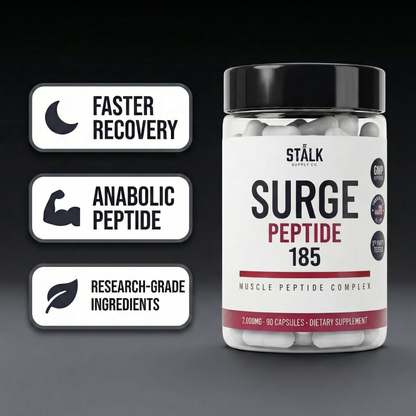 SURGE 185 Supplement Facts 2000mg PeptiStrong muscle peptide