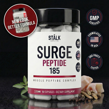 SURGE 185 muscle peptide complex supplement by STÅLK Co.