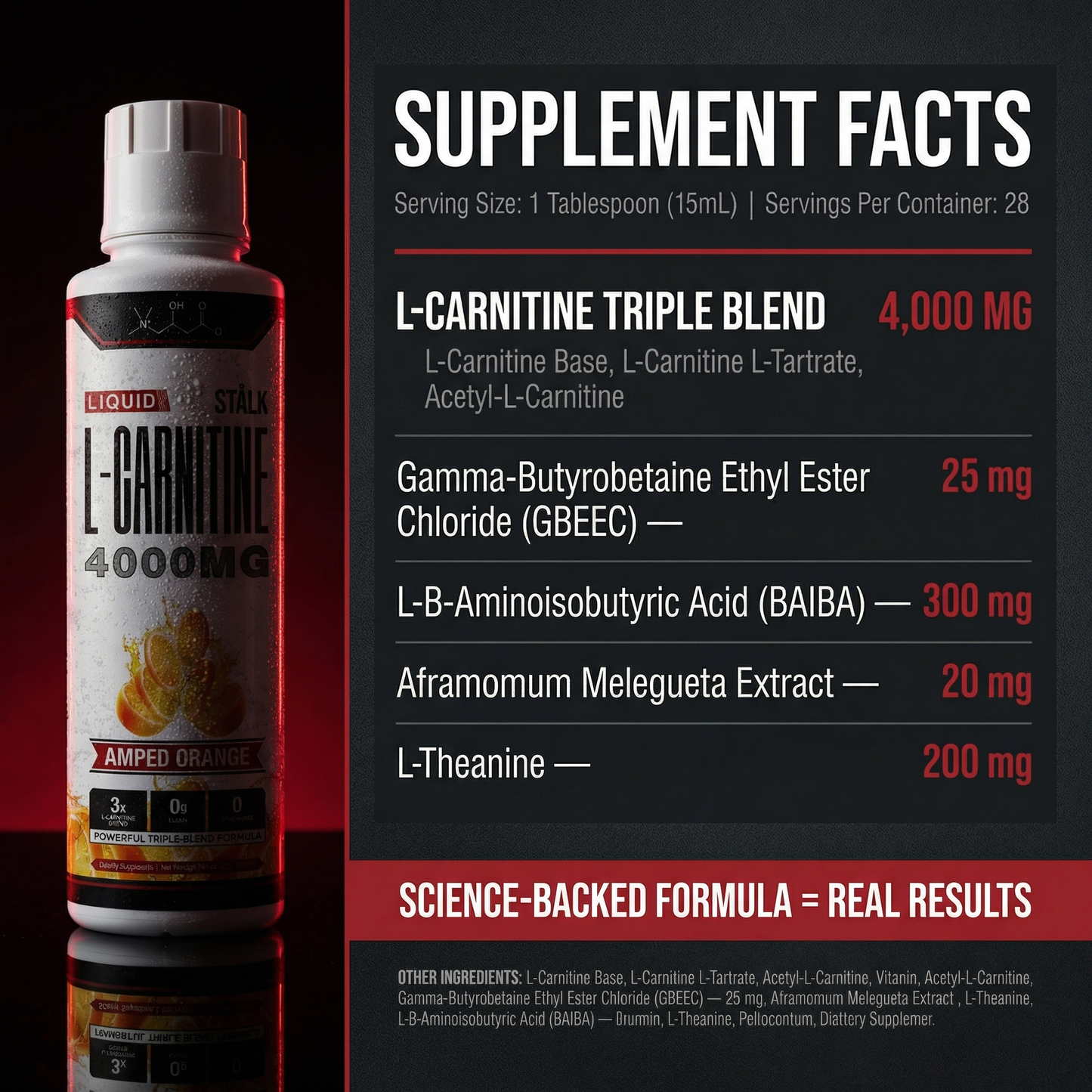 STÅLK SHRED 4000™ Liquid Carnitine Complex | Burn Fat 3X Faster