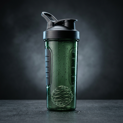 STÅLK SHAKER 750 in Forest Green (#2D4A35), 750ml Tritan shaker bottle with stainless agitator