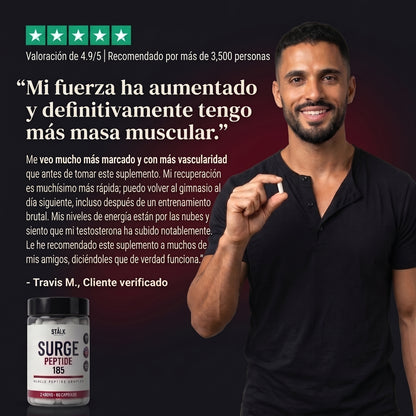 STÅLK SURGE 185™ Complejo Anabólico Muscular | Desarrolla Músculo Magro 3 Veces Más Rápido
